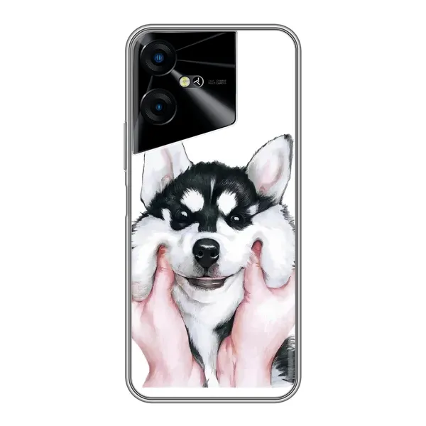 Чехол с принтом «Довольный Хаски» для TECNO POVA Neo 3 Чехол с принтом «Довольный Хаски» для TECNO POVA Neo 3