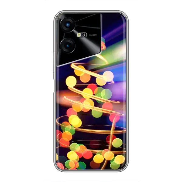 Чехол с принтом «Елка с гирлянд» для TECNO POVA Neo 3