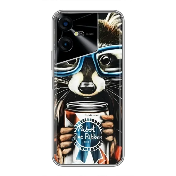 Чехол с принтом «Енот с банкой» для TECNO POVA Neo 3 Чехол с принтом «Енот с банкой» для TECNO POVA Neo 3