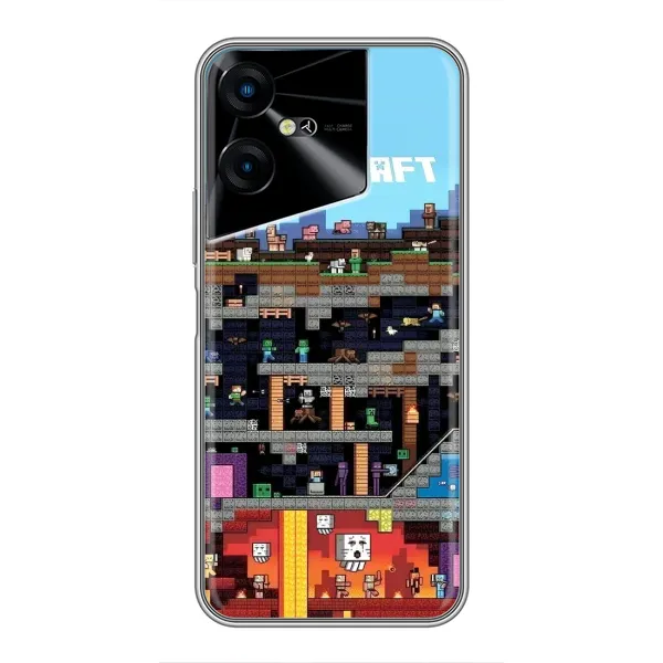 Чохол з принтом «фон Minecraft» для TECNO POVA Neo 3