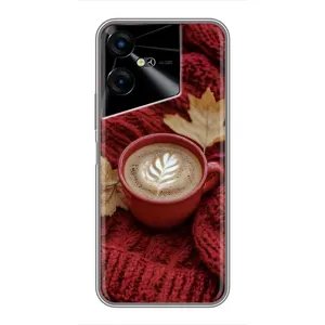 Чохол з унікальним дизайном 'Осінь з кавою' для Tecno POVA Neo 3 (Кава на ковдрі)