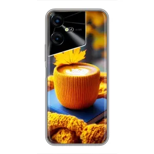 Чохол з унікальним дизайном 'Осінь з кавою' для Tecno POVA Neo 3 (Кава на жовтому пледі)