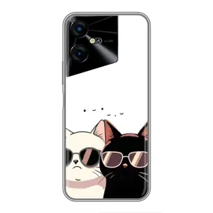Чохол з малюнком кіт на Tecno POVA Neo 3 (Коти в окулярах)