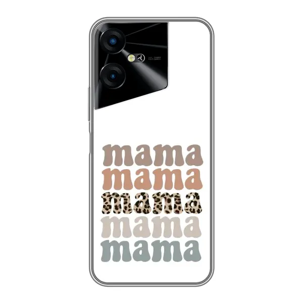 Чохол з принтом «Текстовий колаж мама» для TECNO POVA Neo 3