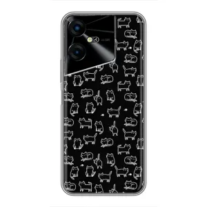 Чохол з принтом для Tecno POVA Neo 3 (AlphaPrint) Модні коти (Маленькі котики)