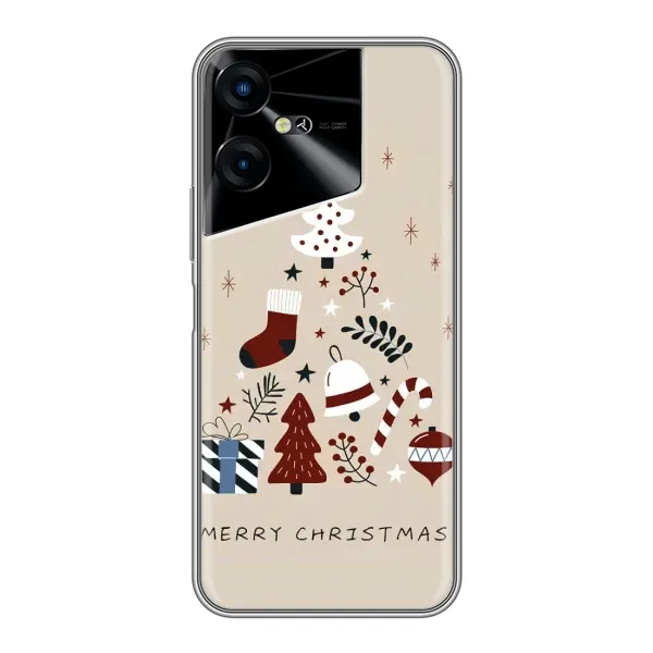 Чехол с принтом «Merry Christmas» для TECNO POVA Neo 3 Чехол с принтом «Merry Christmas» для TECNO POVA Neo 3