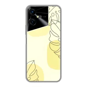 Силиконовый чехол с принтом в цветах на Tecno POVA Neo 3