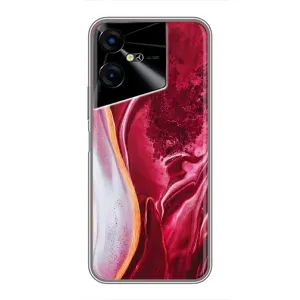 Чехол с принтом «Мрамор красный» для TECNO POVA Neo 3