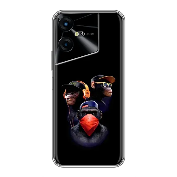 Чохол з принтом «Три мавпи» для TECNO POVA Neo 3