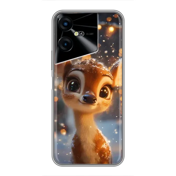Чехол с принтом «Олененок среди гирлянд» для TECNO POVA Neo 3