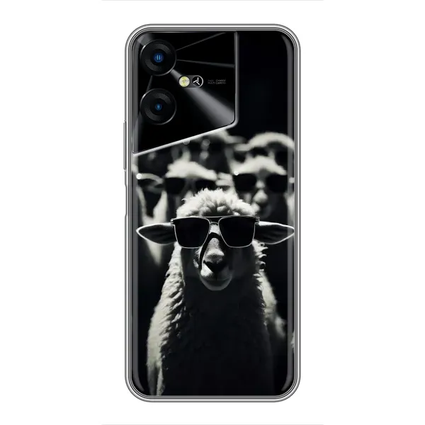 Чехол с принтом «Овечка в очках» для TECNO POVA Neo 3