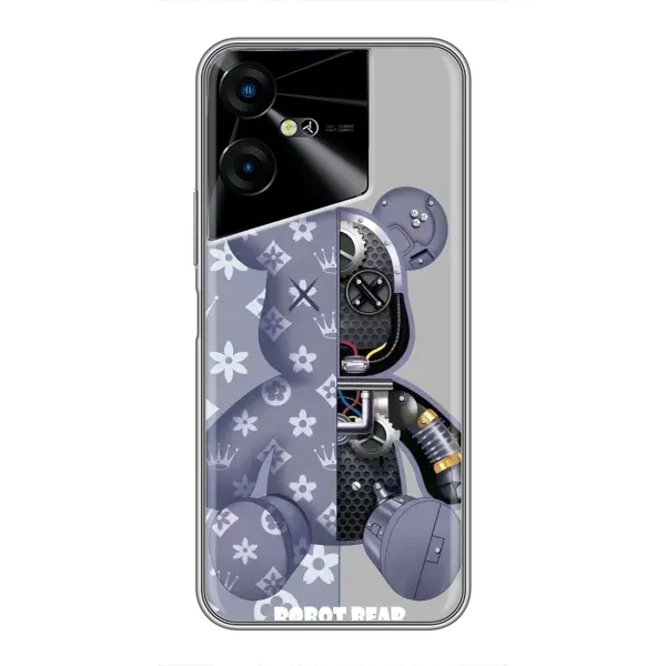 Чохол з принтом «Робот Медведик» для TECNO POVA Neo 3