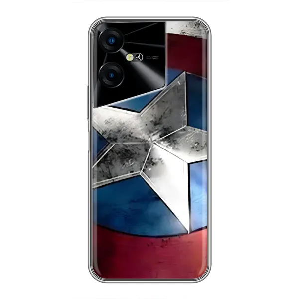Чехол с принтом «Щит Капитана Америки» для TECNO POVA Neo 3
