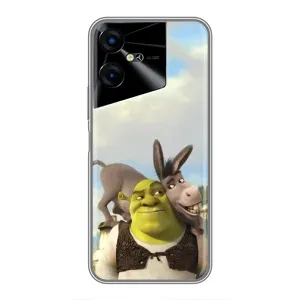 Чохол з мультфільмом Шрек на Tecno POVA Neo 3 (Шрек та Осел)