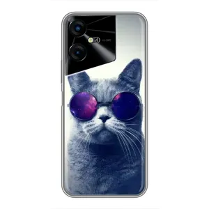 Чохол з принтом для Tecno POVA Neo 3 (AlphaPrint) Модні коти (Стильний кіт)