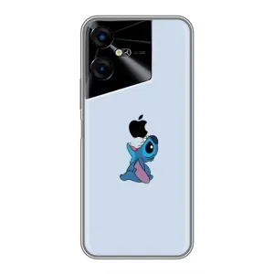Чохол з принтом Стіч на TECNO POVA Neo 3 (Stitch apple)
