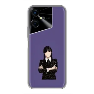 Чохли Венсдей на Tecno POVA Neo 3 Уенсдей (AlphaPrint) (Венздей у чорному)