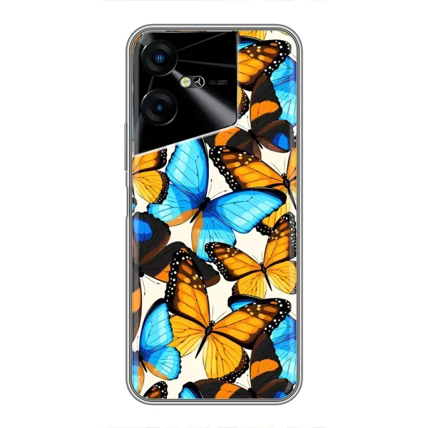 Чехол с принтом «Яркие бабочки» для TECNO POVA Neo 3 Чехол с принтом «Яркие бабочки» для TECNO POVA Neo 3