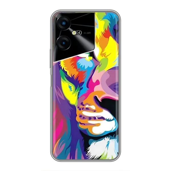 Чохол з принтом «Яскравий Лев» для TECNO POVA Neo 3