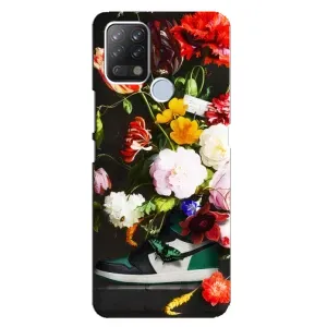 Брендновые Чехлы для Tecno Pova - (PREMIUMPrint) (Nike цветы)