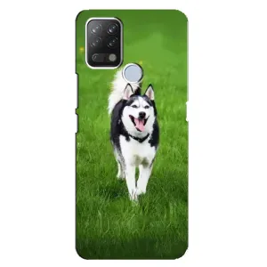 Чохол з Хаскі Tecno Pova - (AlphaPrint) (Радісний Хаскі)