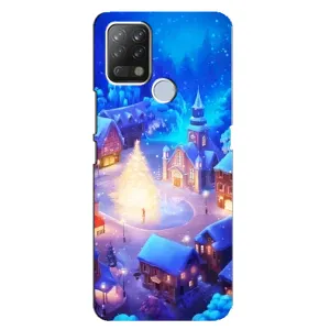 Рождественские Чехлы для Tecno Pova (VPrint) (Рождественский город)