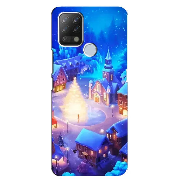 Чехол с принтом «Рождественский город» для TECNO Pova