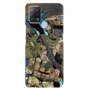 Чехлы с картинкой ЗСУ для Tecno Pova (AlphaPrint) (Воин ВСУ)