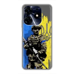 Чехлы с картинкой ЗСУ для TECNO Spark 10 Pro (AlphaPrint) (АРТ солдат)