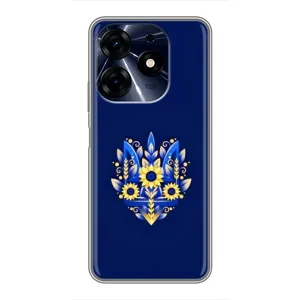 Чехлы для TECNO Spark 10 Pro  Укр. Символика (AlphaPrint) (Цветочный Герб)