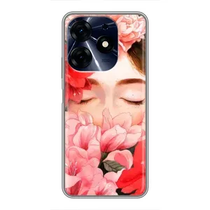 Чехлы (ART) Цветы на TECNO Spark 10 Pro (VPrint) (Очі в квітах)