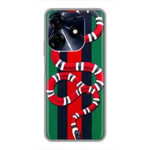Чехлы ГУЧЧИ для Техно Спарк 10 Про (AlphaPrint) (Gucci змия)