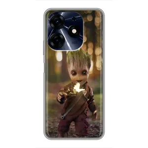 Чехол МАРВЕЛ для Техно Спарк 10 Про (AlphaPrint) (I am Groot)