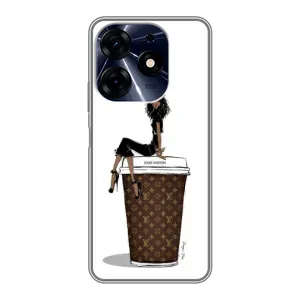 Чехлы Луи Витон для TECNO Spark 10 Pro (AlphaPrint - LOUIS VUITTON) (кофе LOUIS VUITTON)