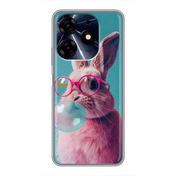Чехол с принтом «Кролик в очках» для TECNO Spark 10 Pro Чехол с принтом «Кролик в очках» для TECNO Spark 10 Pro