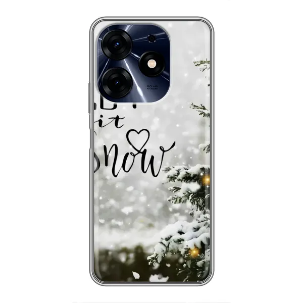 Чохол з принтом «Let it snow» для TECNO Spark 10 Pro