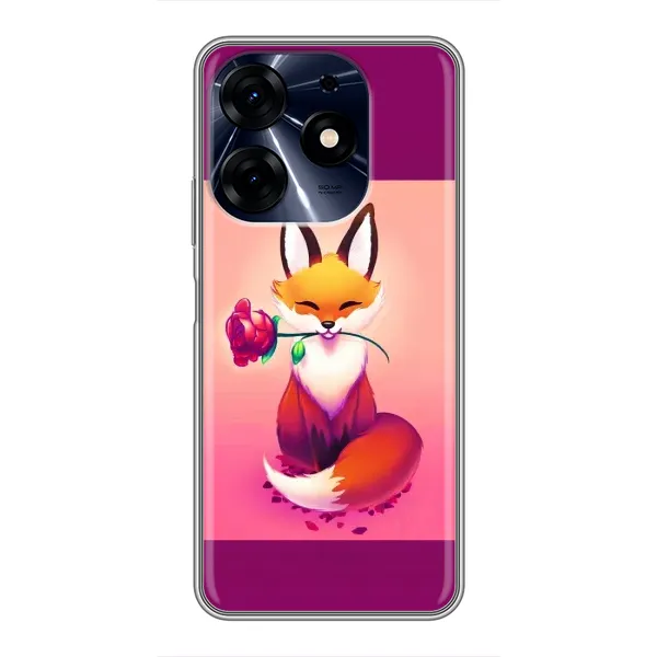 Чохол з принтом «Лиса з трояндою» для TECNO Spark 10 Pro Чохол з принтом «Лиса з трояндою» для TECNO Spark 10 Pro