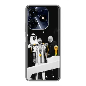 Чохли для TECNO Spark 10 Pro (Leo чемпіон) (AlphaPrint) (Мессі коронований)