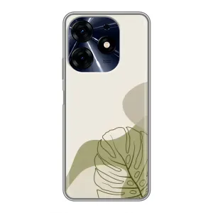 Чехол с принтом «Зеленая монстера дизайн» для TECNO Spark 10 Pro