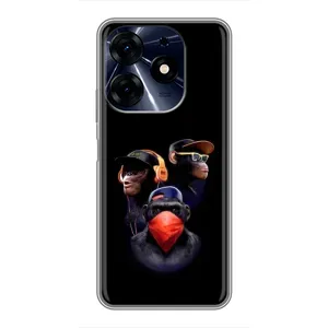 Чохол з Мавпами TECNO Spark 10 Pro - (AlphaPrint) (Три мавпи)