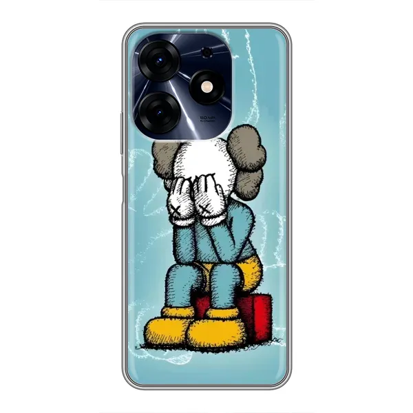 Чехол с принтом «Плач Bearbrick» для TECNO Spark 10 Pro