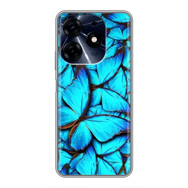 Чохол з принтом «Сині метелики» для TECNO Spark 10 Pro Чохол з принтом «Сині метелики» для TECNO Spark 10 Pro