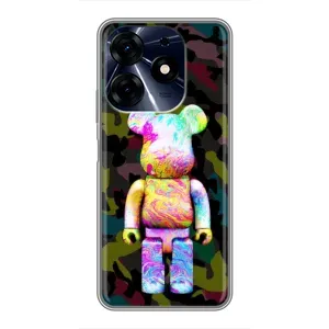 Чехлы для TECNO Spark 10 Pro - Bearbrick Louis Vuitton (PREMIUMPrint) (Яркий Bearbrick)