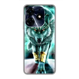 Защитные чехлы для Техно Спарк 10 Про (AlphaPrint) (ХИТ продаж) ВОЛК