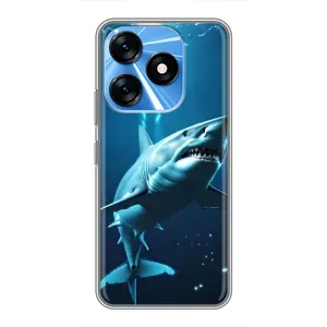 Чохол з картинкою 'Хижаки' для TECNO Spark 10 (Акула під водою)