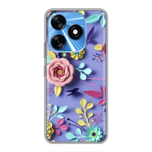 Чехлы с Цветами для TECNO Spark 10 (VPrint) (Цветочный дизайн)