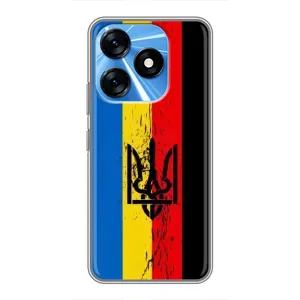 Украинские Чехлы для TECNO Spark 10 с картинкой УПА (AlphaPrint) (Флаг УПА)