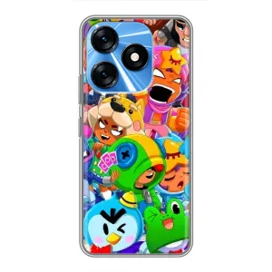 Чехлы Brawl Stars для TECNO Spark 10 (AlphaPrint) (Герої Бравл Старс)