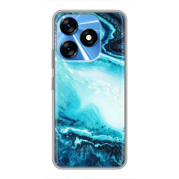 Чохол з принтом «Блакитний мрамор» для TECNO Spark 10 Чохол з принтом «Блакитний мрамор» для TECNO Spark 10