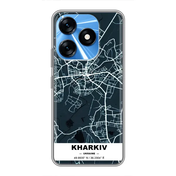 Чехол с принтом «Харьков» для TECNO Spark 10
